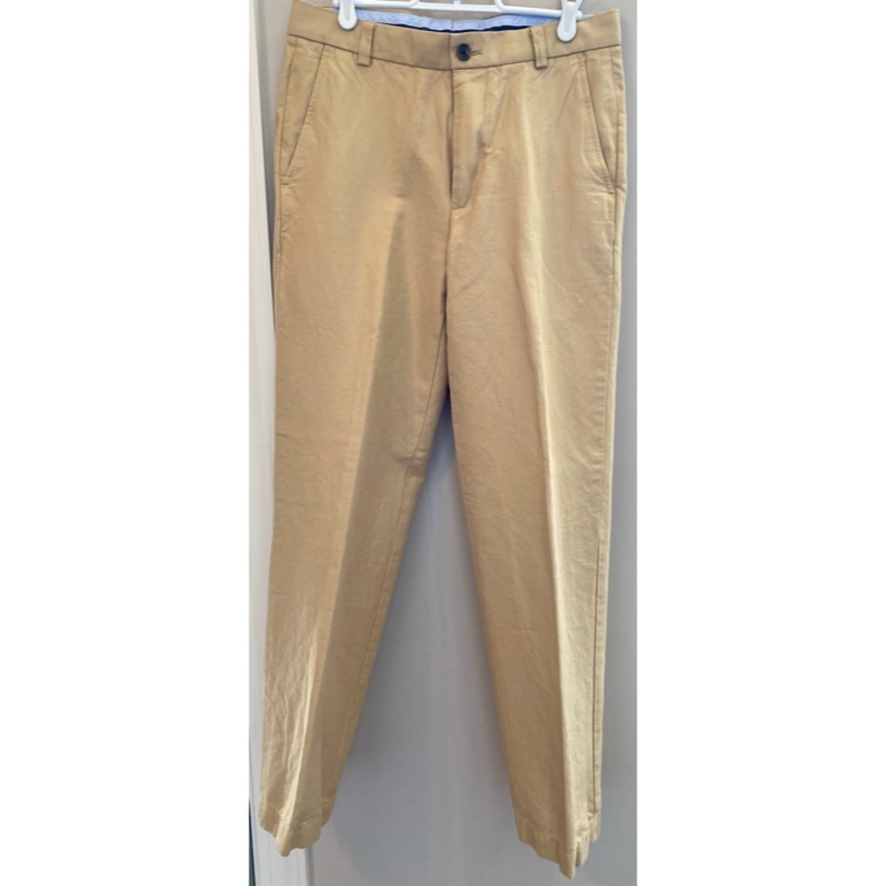 Brooks Brothers Men's Clark Linen and Cotton Fit Chino Pants Size 30x30